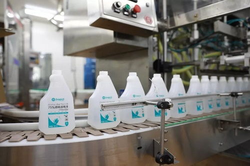 隆力奇供應(yīng)75%酒精消毒液與洗手液，辦公防護(hù)用品一應(yīng)俱全